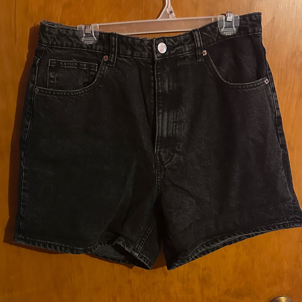 Zara Charcoal Denim Shorts